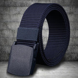 Military Men's Belt Army Belts Adjustable Belt Outdoor Travel Tactical Waist Belt with Plastic Buckle for Pants 120cm MartLion   