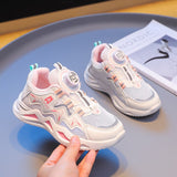 Children Shoes Girls Sneakers Mesh Breathable Kids Sports Pink Casual Daily Running Tennis Mart Lion   