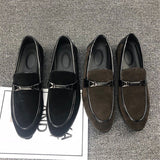 Men's Suede leather Loafers classic Moccasins Leather Casual Outdoor Driving Flats Shoes Mart Lion   