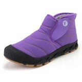 Casual Men's Ankle Boots Keep Warm Snow Couple Winter Waterproof Shoes Outdoor Sneakers MartLion Purple 5 