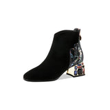 Winter Shoes Woman Rhinestone Genuine Leather Women  Wedding Party Boots  Women MartLion black 3 