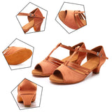 Latin Dance Shoes for Girls Women Ladies Ballroom Modern Tango Dancing Performance Shoes 4CM Heels MartLion   