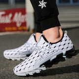 Summer Men's Sport Shoes Blade Tennis Running Breathable Mesh Casual Sneakers Light Trainers Walking Mart Lion   