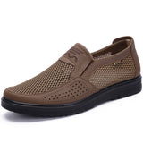 Men's Casual Shoes Summer Style Mesh Flats Loafers Leisure Breathable Outdoor Walking Footwear Mart Lion Brown 38 China