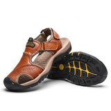 Summer Genuine Leather Outdoor Men's Shoes Sandals Casual Beach Sneakers Mart Lion   