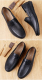 Spring Summer Men's Breathable Casual Shoes Genuine Leather Loafers Non-slip Boat Moccasins Mart Lion   