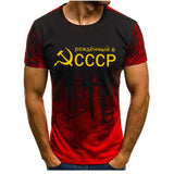 3D T-shirt Soviet Union Print Men's Women Summer Casual Short Sleeve Streetwear Tops Mart Lion CCCP-10 S 