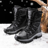 Winter Waterproof Women Men's Boots Snow Warm Non-slip Combat Women's Military Battle Mart Lion Black 36 