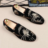 Luxury Gold Embroidered Loafers Men's Smoking Shoes Spring Autumn Slip-on Casual Drive Moccasin Party Mart Lion   