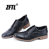 Men's dress shoes genuine leather oxford shoes formal shoes casual MartLion   