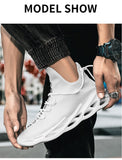 Men's Sneakers Shoes Casual Breathable Mesh Running Light Leisure Lace up Flats Mart Lion   