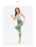 High Waist Solid Women's Yoga Pants Elastic Running Sport Leggings Fitness Training Pocket Hip Up Gym Clothing Sport Srunch Mart Lion   