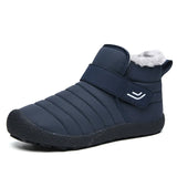 Style retro female Ankle Boots Flats Round Toe Boots men's casual boots Shoes MartLion dark blue 36 