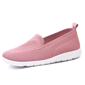 Autumn Loafers Flats Knitted Cotton Slip-on Luxury Shoes Women's Ballerina Ladies Footwear Elderly MartLion   