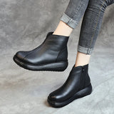 Winter Boots Warm Shoes Women Leather Shoes  Boots Winter Platform women's boots MartLion   