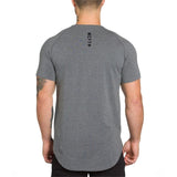 Muscleguys Summer T Shirt Men's Clothing Hip-Hop Short Sleeved Streetwear Gym Sports Slim Fit Tees Tops Mart Lion Dark Grey M 