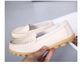 Genuine Leather Shoes Woman Soft Boat Flats Ladies Loafers Non-Slip Sturdy Sole MartLion   