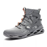 Work Boots Indestructible Safety Shoes Men's Steel Toe Puncture-Proof Work Sneakers Adult Work MartLion 799-gray 36 