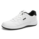 Leather Men Shoes Sneakers  Men Casual Shoes Italian Leisure Male Non-Slip Footwear Shoes MartLion 8001 White 47 