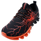 Blades Soles Lightning Glue Surface Men's Unisex Casual Shoes with 6 Colors Elasticity Control Non-slip Sneakers Mart Lion black orange 4 