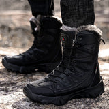 Winter Waterproof Men's Boots Plush Super Warm Snow sneakers Ankle Outdoor Desert Combat Army Hombre MartLion   