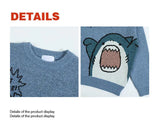 Shark Sweater Men's Winter Cartoon Harajuku Korean Y2k Oversized Turtleneck Hip Hop Loose Knit Jumper Pullover High Collar MartLion   