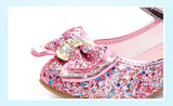 Girls Sandals Rhinestone Butterfly Latin Dance Kids Shoes Children High Heel Princess Glitter Leather Party Dress Wedding Mart Lion   