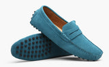 Men's Leather Loafers Casual Shoes Moccasins Slip On Flats Driving Mart Lion   