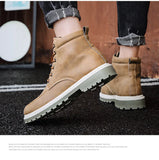 Winter Men's Ankle Boots Warm Winter Plush Snow Tooling Shoes MartLion   