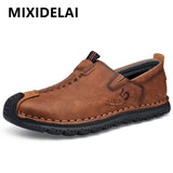 Men's Shoes Split Leather Casual Driving Moccasins Slip On Loafers Flat Mart Lion   