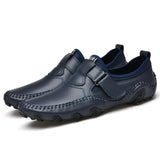 Genuine Leather Luxury Men's Octopus Casual Loafers Dress Formal Moccasins Footwear Driving Sandals Shoes MartLion 21588 Blue 38 
