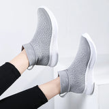 Women Platform Sneakers Casual Shoes Slip On Sock Trainers Plush Lightweight MartLion   