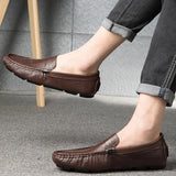 Men's Genuine Leather Shoes Loafers Luxury Casual Moccasin Mart Lion Auburn 36 