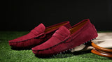 Men's Leather Loafers Casual Shoes Moccasins Slip On Flats Driving Mart Lion   