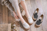 Vegan Handmade Women Embroidered Canvas Espadrilles Flats Style Casual Slip-on Loafers Shoes MartLion   