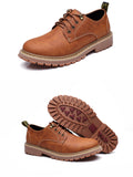 Men's Casual Shoes Martins Leather Work Safety Winter Waterproof Ankle Botas Brogue Mart Lion   