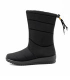 Women Boots Mid Calf Winter Wedge Heels Snow Winter Shoes Woman Warm Fur Platform MartLion   