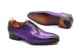 Daniel Shoes Men's Dress Genuine Leather Blue Purple Oxfords Wedding Party Whole Cut Formal MartLion   