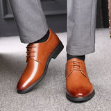 Men's Cowhide Leather Shoes British Soft Leather Man Split Leather Dress Shoes MartLion   