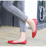 Spring Summer Flats for Women Boat Shoes Elegant Ladies Flat Soft Black Red MartLion   