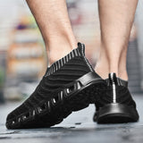 Harajuku Men's Soft Casual Shoes Breathable Stylish Sport Sneakers Outdoor Flats Walking Sock Mart Lion   