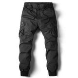 Men Jogging Casual Pants Cotton Full Length Military Men's Streetwear Men's MartLion black 38 CHINA