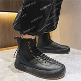 Off-Bound Autumn Men's Ankle Boots Tooling Desert British Punk Lace-up Casual Motorcycle High-cut Shoes Mart Lion   
