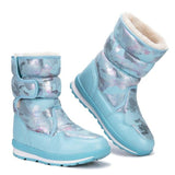 Winter Kids Shoes Girls Boys Snow Boots Warm Outdoor Children Ankle Waterproof Non-slip Kids Plush Infant Warm Mart Lion   