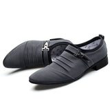 Pointed Toe Casual Shoes Men's Slip On Lazy Loafers Breathable Office Work