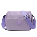Women Oxford Crossbody Bag Tote Messenger Handbag Travel Shopper Top-handle Shoulder Mart Lion Purple  