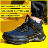 Anti-puncture Men's Safety Shoes Anti-smash Work Sneakers Steel Toe Protective Work Boots Indestructible MartLion   