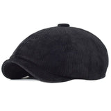 Unisex Spring Autumn Winter Newsboy Caps Men's And Women Warm  Octagonal Hat Detective Hats Retro Flat Caps MartLion black One Size 