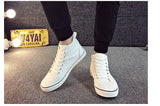 Men's Canvas Shoes Spring Autumn Lace-up High Style Vulcanize Sneakers Flats Mart Lion   