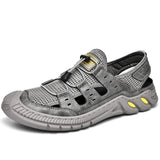 Light Casual Shoes Men's Beach Sandals Summer Gladiator Men's Sandals Outdoor Wading Shoes Breathable MartLion Gray 6.5 